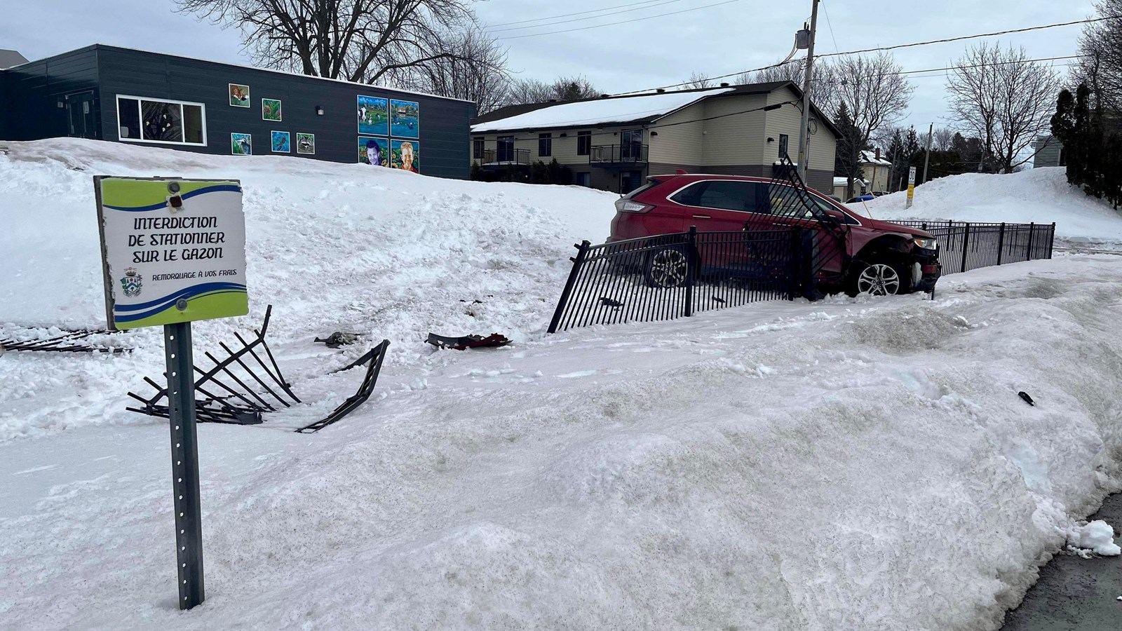 Collision matérielle aux Cèdres cet après-midi