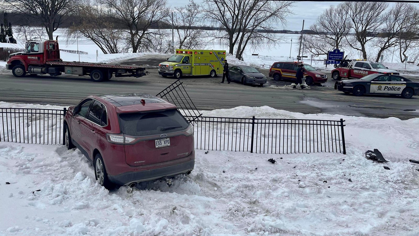 Collision matérielle aux Cèdres cet après-midi