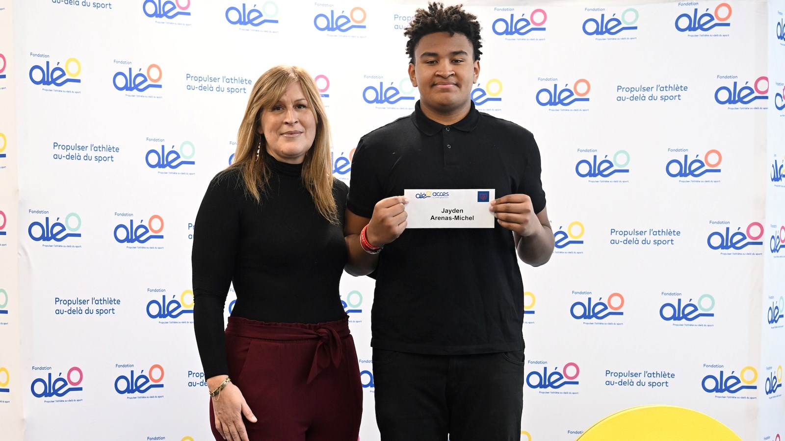 Le premier talent de la région qui a reçu une bourse de 1 500$ des Alouettes de Montréal est Jayden Arenas-Michel de Vaudreuil-sur-le-Lac, 15 ans