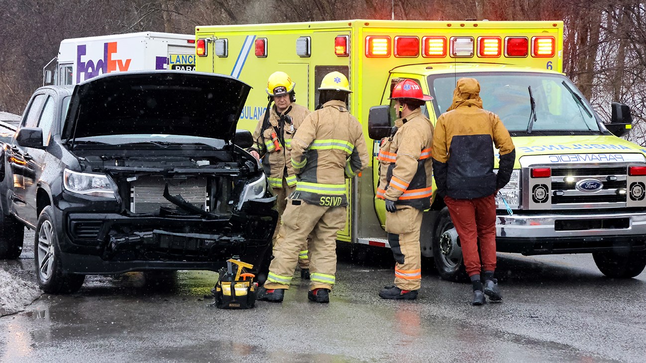 Collision impliquant deux véhicules à Vaudreuil-Dorion