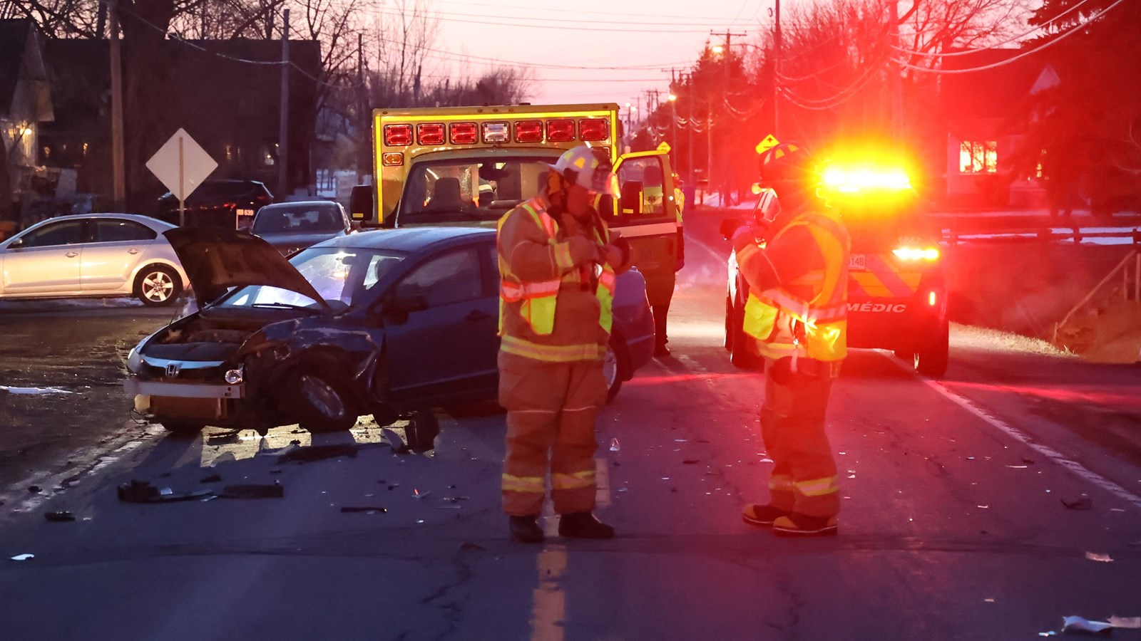 Pas de blessés dans une collision spectaculaire aux Cèdres