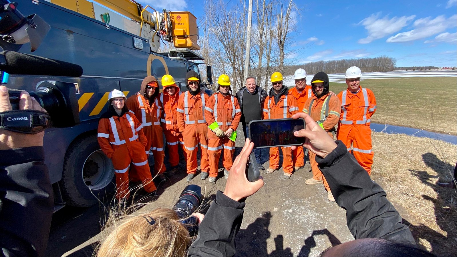François Legault de passage à Les Coteaux