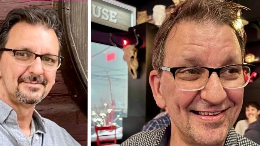 Sur la photo, on peut voir le avant et le après la transformation de Claude Halle