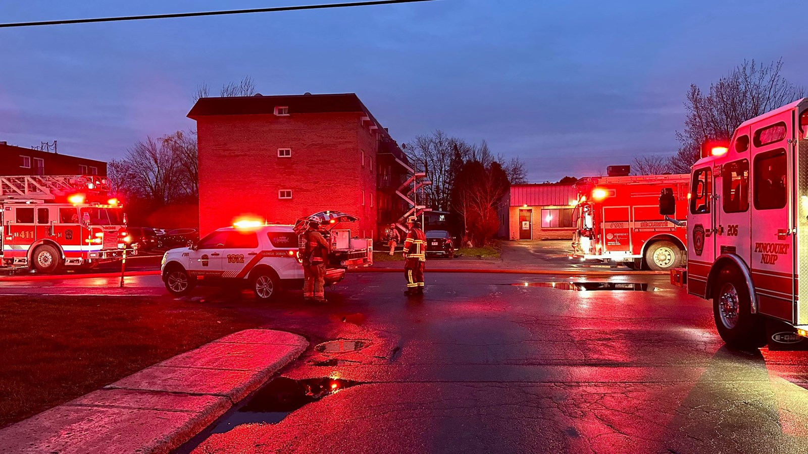 Un bloc appartement de la rue Chicoine évacué à la suite d'un incendie