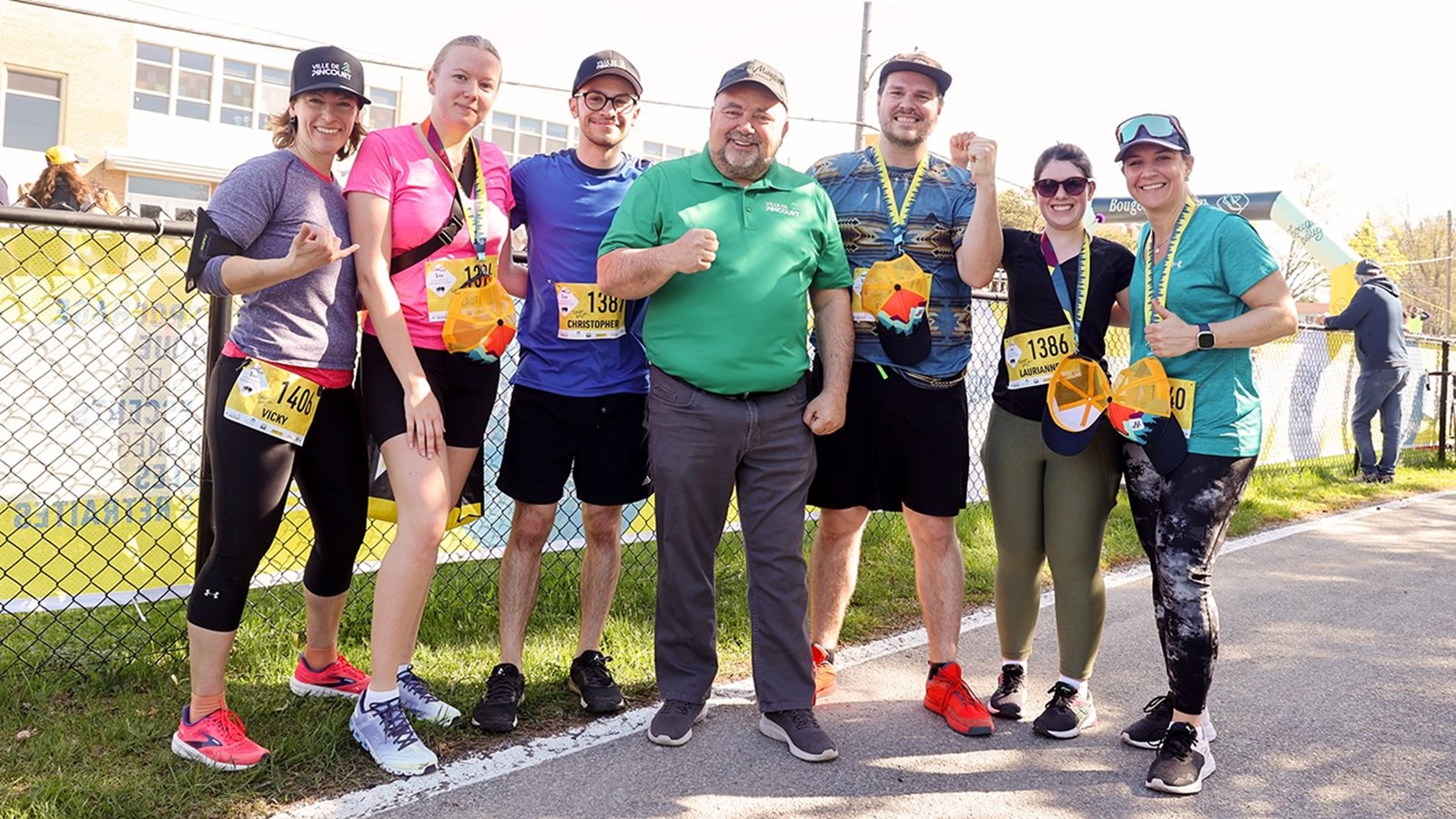 Le maire de Pincourt, Claude Comeau est venu encourager les participants ce dimanche au parc Olympique