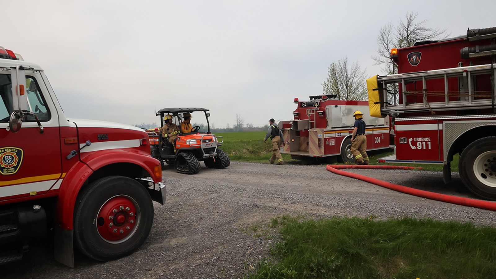 Intervention des pompiers de Salaberry-de-Valleyfield dans la région du Suroît