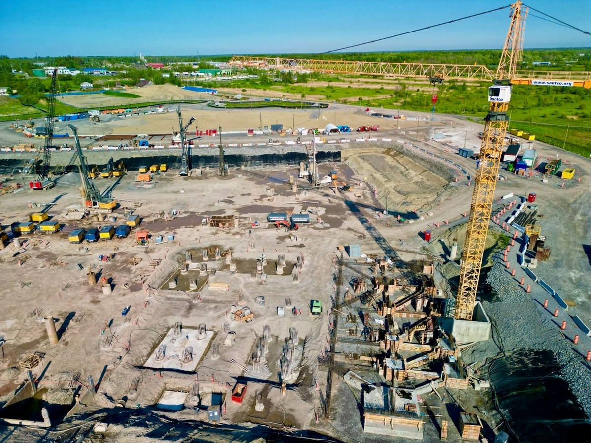 Survol du chantier du futur Hôpital de Vaudreuil-Soulanges