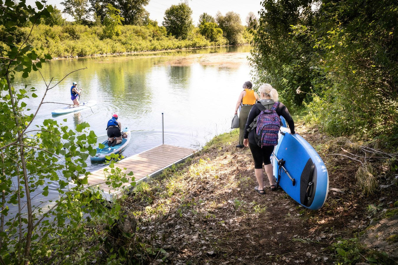 Retour de la descente de kayak dans le canal de Soulanges.
