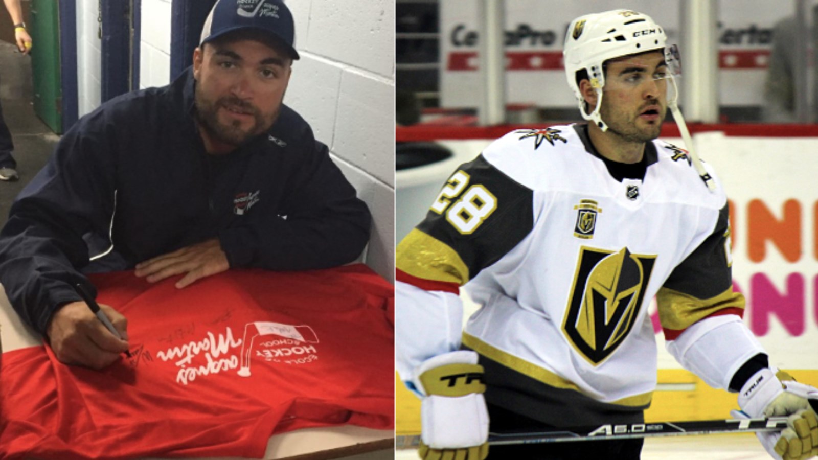 William Carrier a participé, en 2018, à l'école de hockey Jacques Martin qui se tient pendant la saison hivernale à son ancienne école secondaire privée de Rigaud