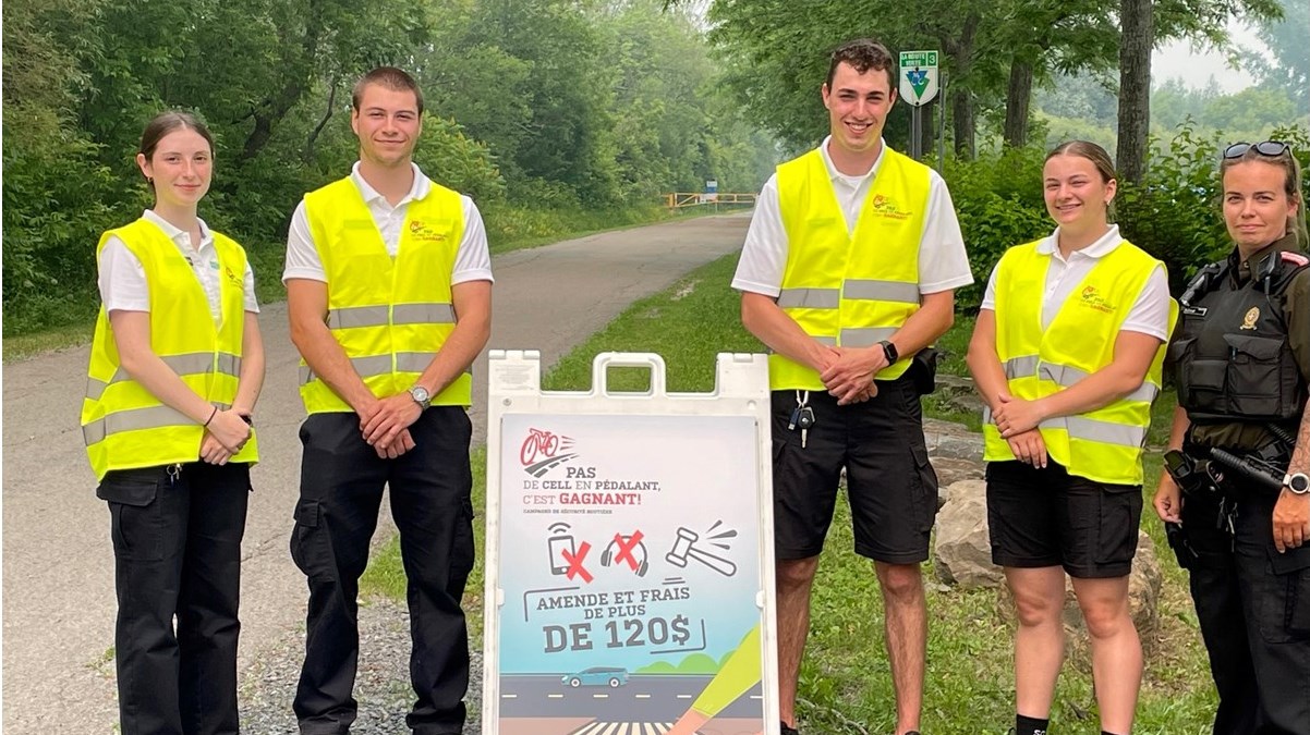 « Pas de cell en pédalant, c’est gagnant ! » dans la MRC de Beauharnois-Salaberry
