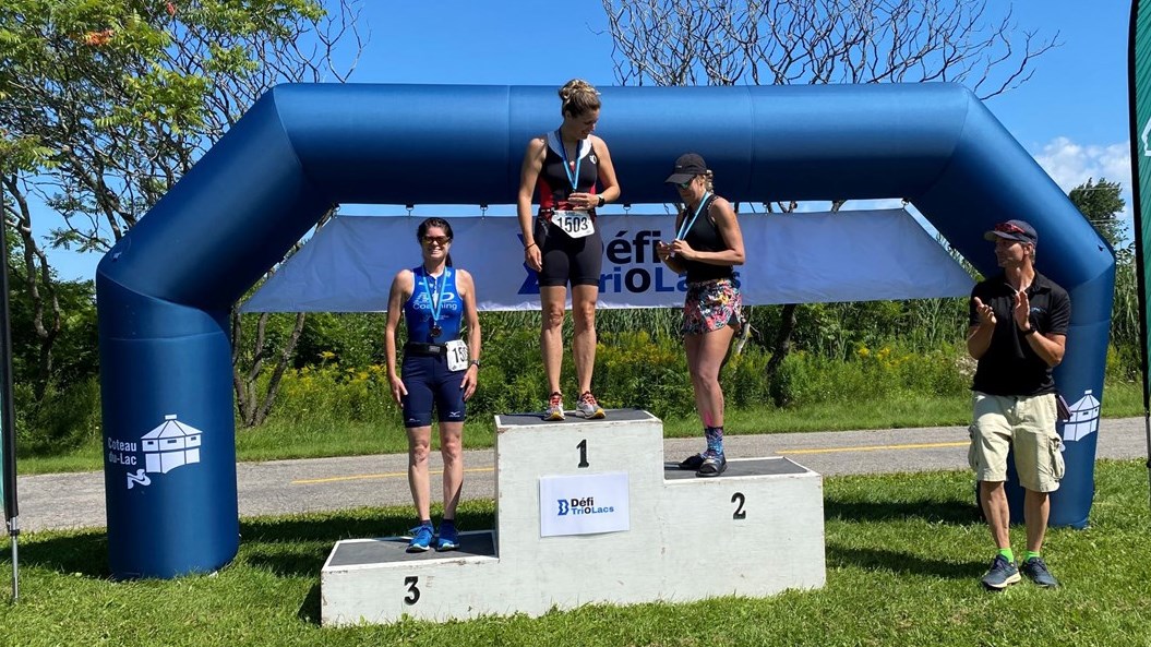 Chez les femmes de 40 ans et plus, Femmes résultat 40 ans et plus: Veronique Bernard, Julie Mercier et Marie Julie Lauzon sont montées sur le podium