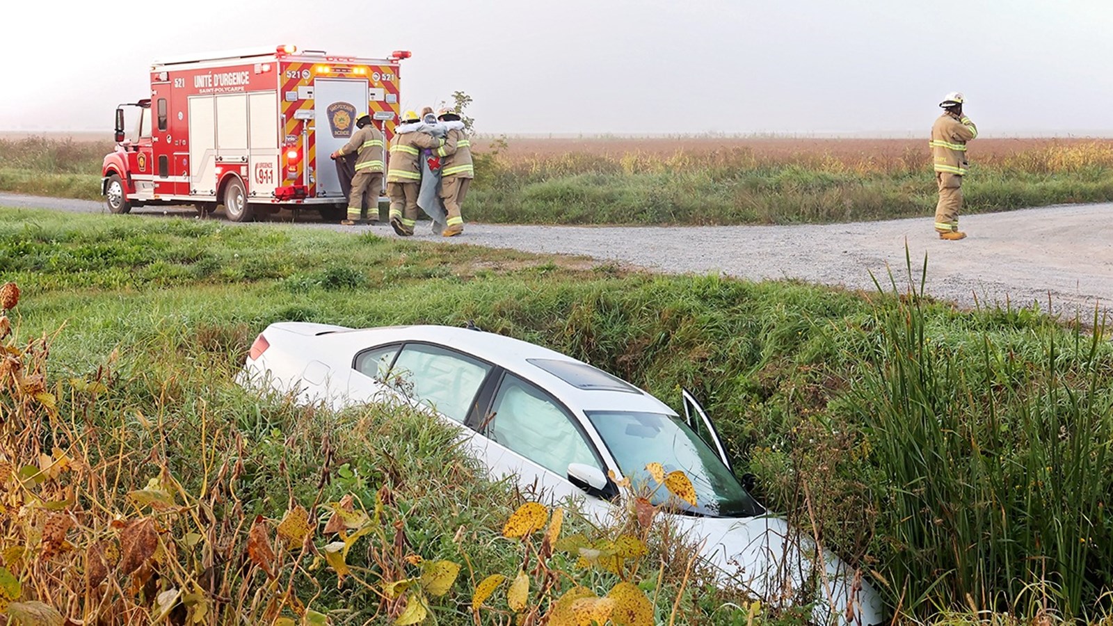 Sortie de route à Saint-Polycarpe tôt ce matin