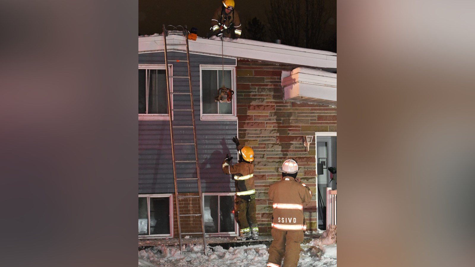 Le Service incendie de Salaberry-de-Valleyfield en assistance à Vaudreuil-Dorion