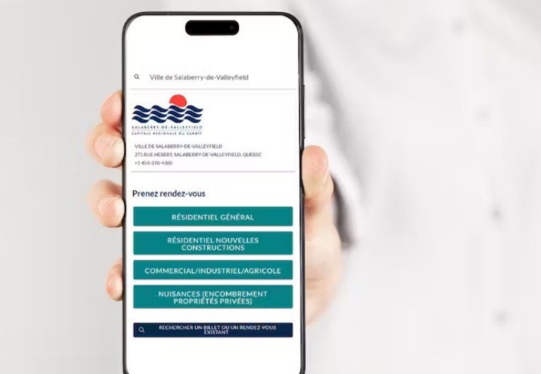 Une nouvelle plateforme de rendez-vous lancée par la Ville de Salaberry-de-Valleyfield 
