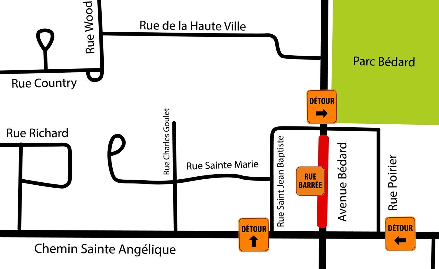 Entrave sur l'Avenue Bédard ce jeudi en soirée à Saint-Lazare 