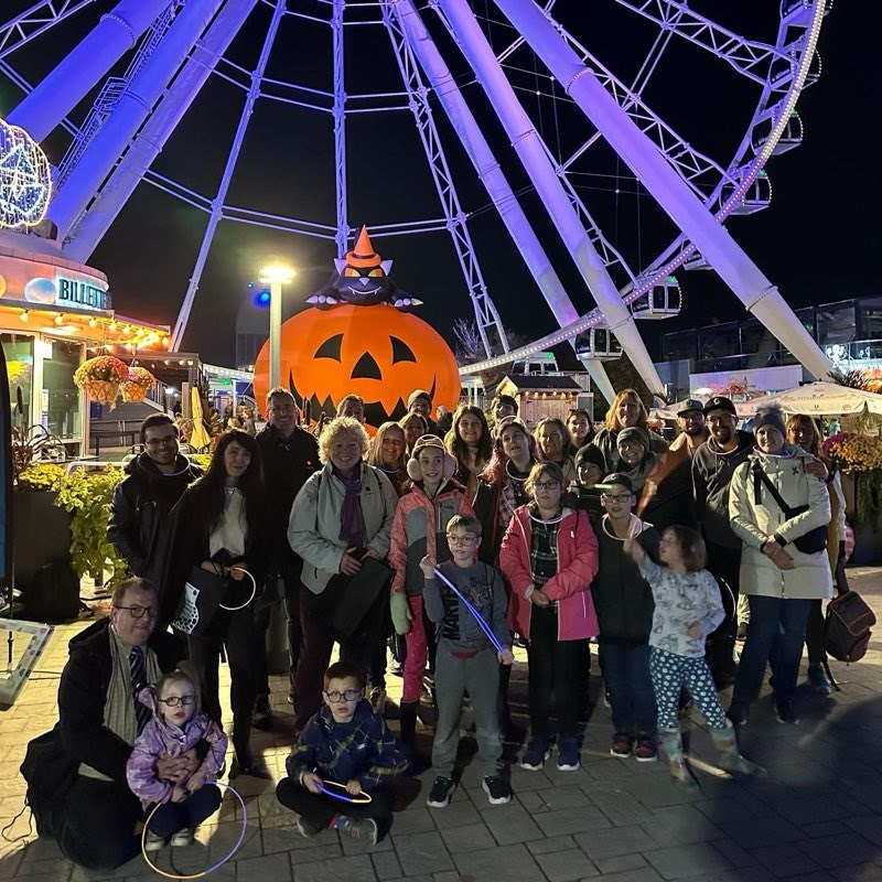 Illumination of the Montreal Ferris Wheel in TDL colors