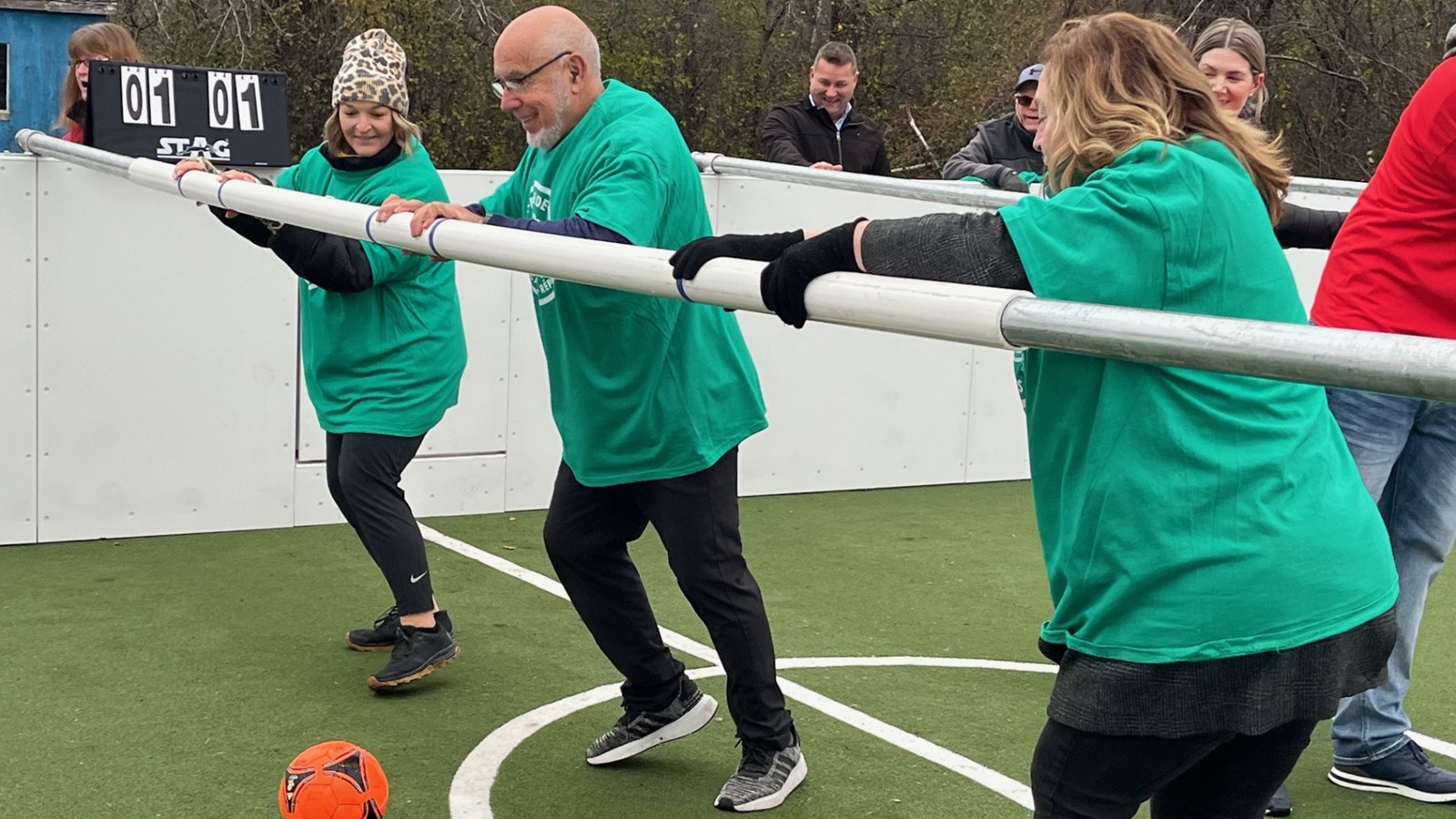 Un babyfoot géant pour le Centre Notre-Dame-de-Fatima