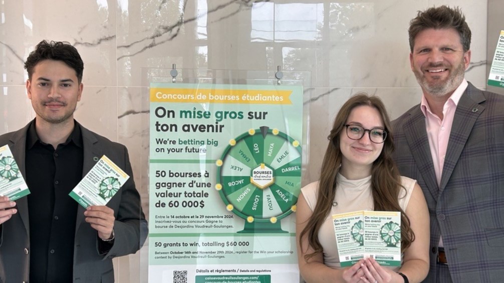 Dernière chance pour vous inscrire au concours de bourses de Desjardins