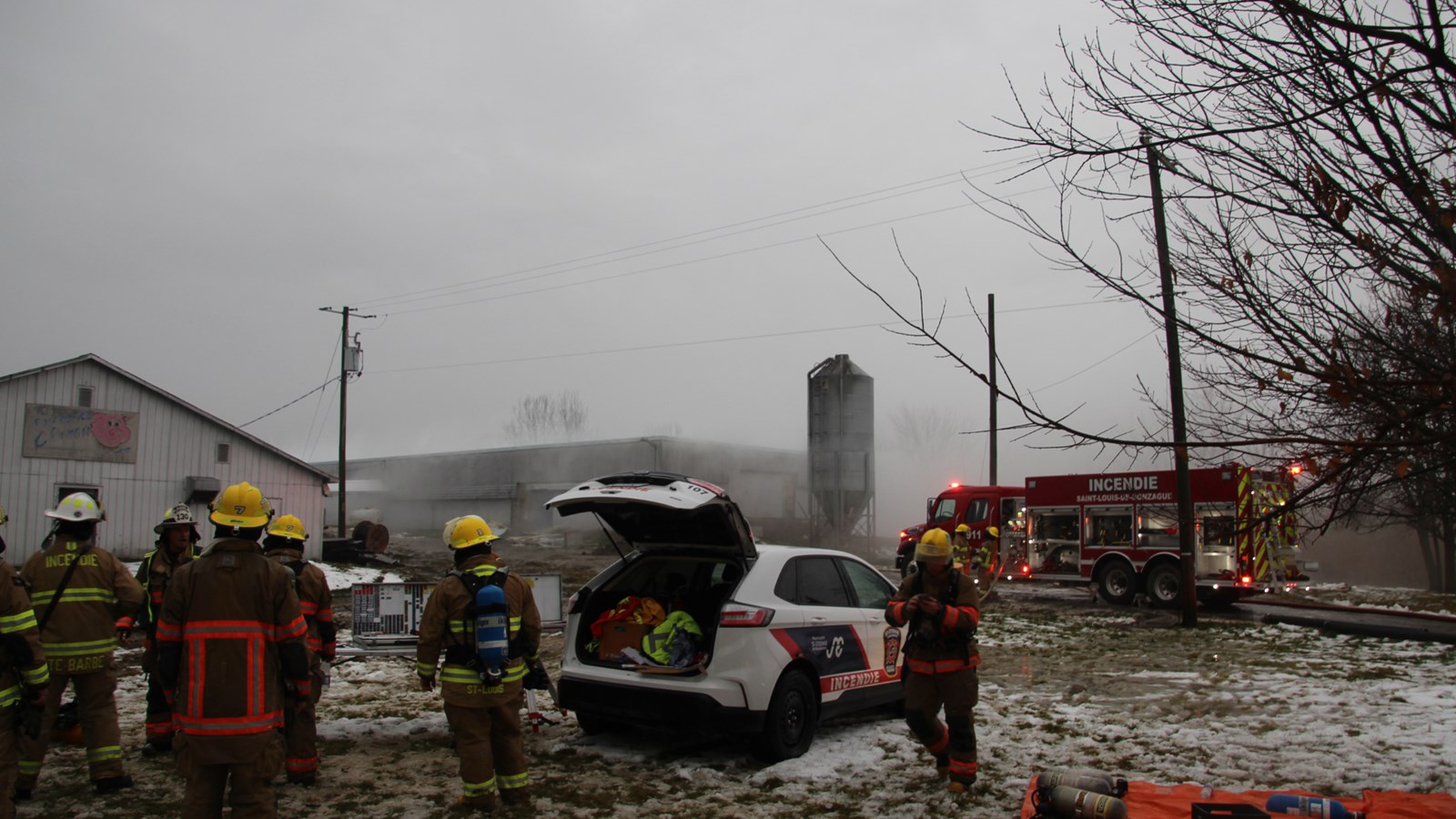 Un incendie dans une porcherie a mobilisé une cinquantaine de pompiers
