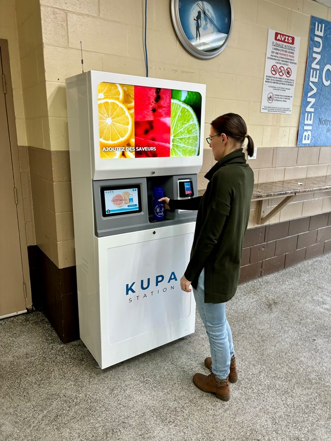 Aréna Cité-des-Jeunes: s'hydrater sans bouteilles à remplissage unique