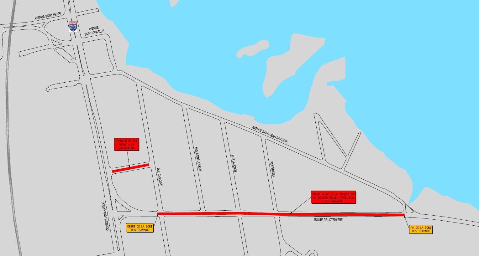 22 semaines de travaux sur la route De Lotbinière