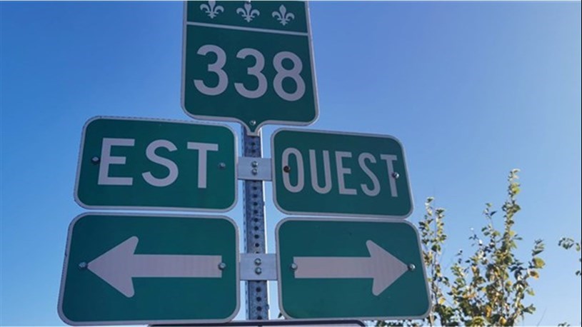 Entrave mineure sur la route 338 à Coteau-du Lac