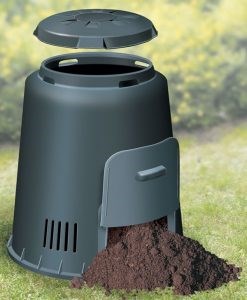 La capacité du composteur est de 280 litres. 