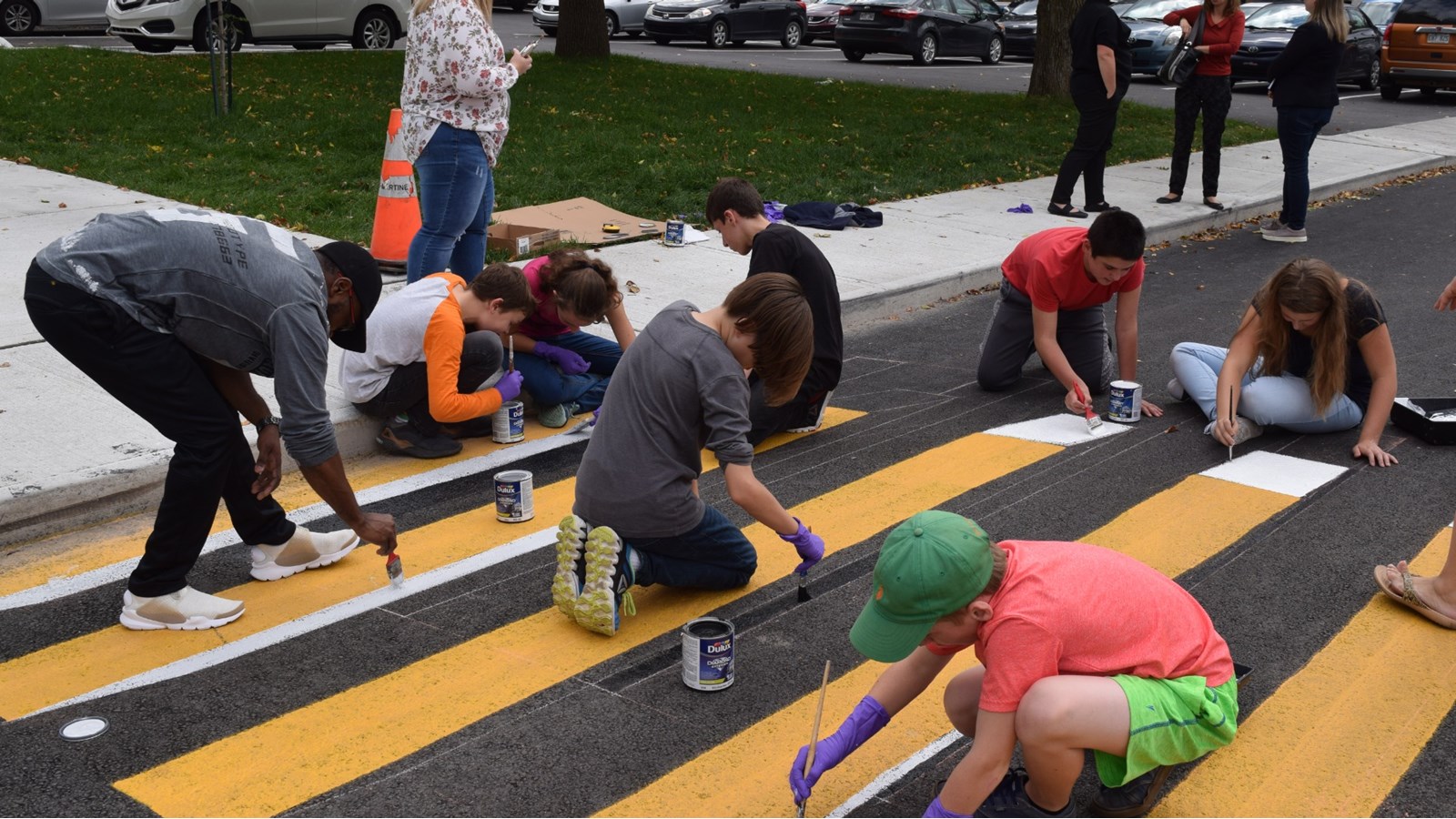 Les jeunes des écoles de Sainte-Martine ont ajouté leur touche personnelle au projet.