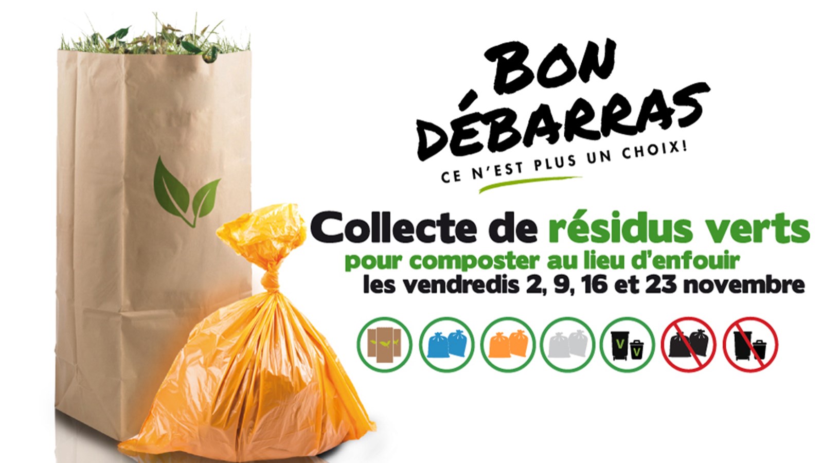 Collecte porte-à-porte automnale : 4 dates à Salaberry-de-Valleyfield