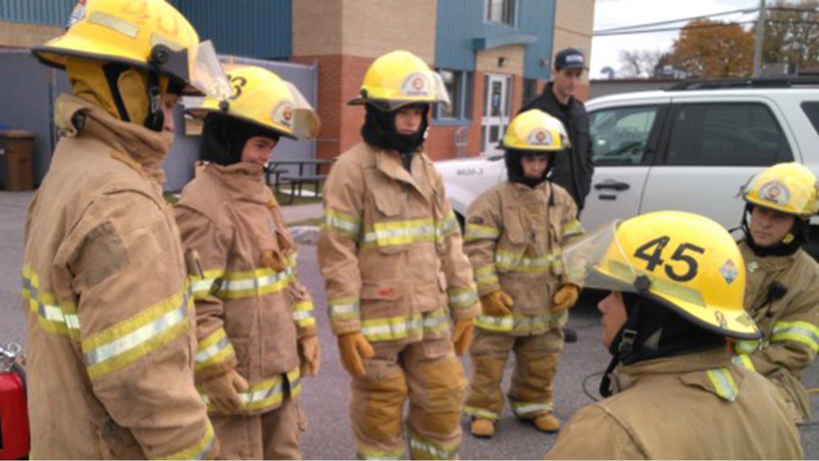 Les quatre apprentis pompiers ont eu un bel aperçu du métier.