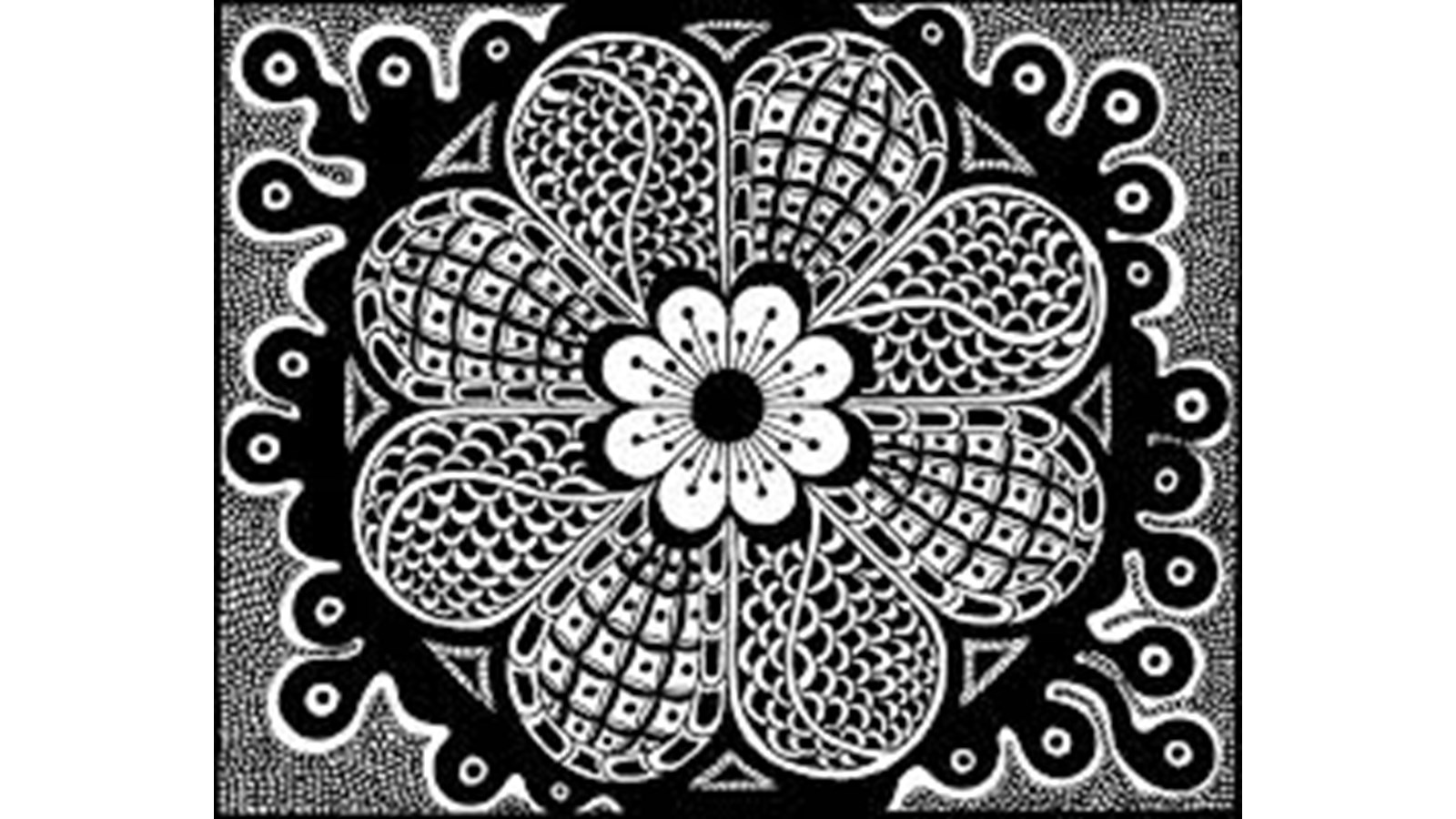 Exemple de Zentangle. 