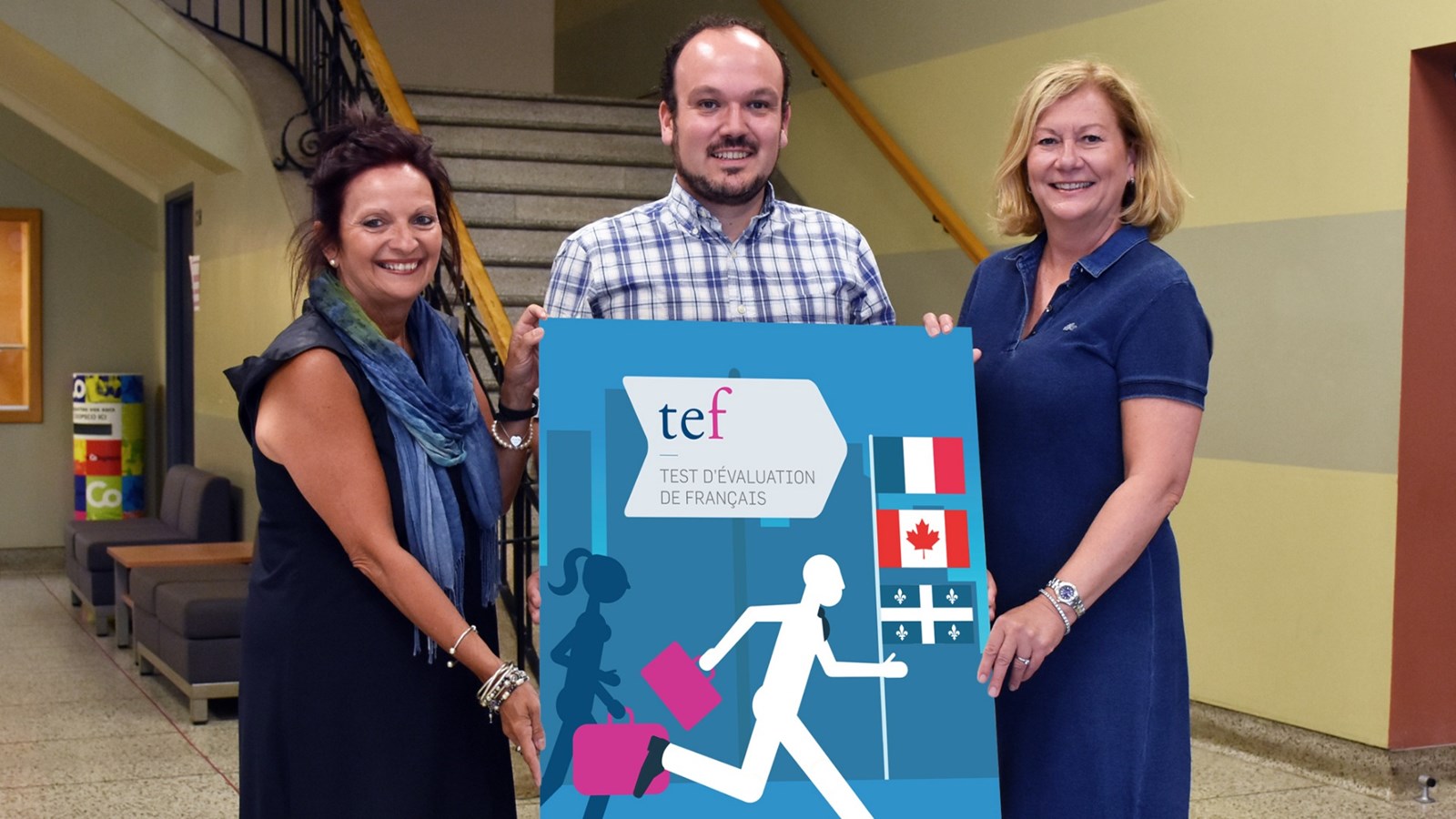Mme Suzie Grondin, directrice générale du Collège de Valleyfield, M. Jean-Philippe Sauret, conseiller pédagogique au Service de la formation continue du Collège de Valleyfield et Mme Marie Barrette, coordonnatrice du Service de la formation continue du Collège de Valleyfield.