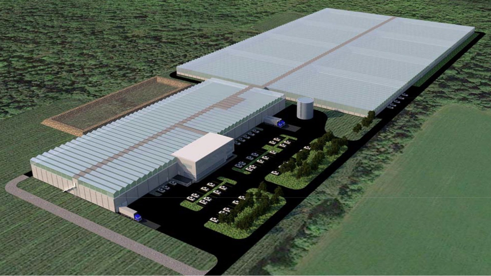 L'usine de TGOD comprendra une serre de près de 1 million de pieds carrés et des bureaux et un centre de recherche.