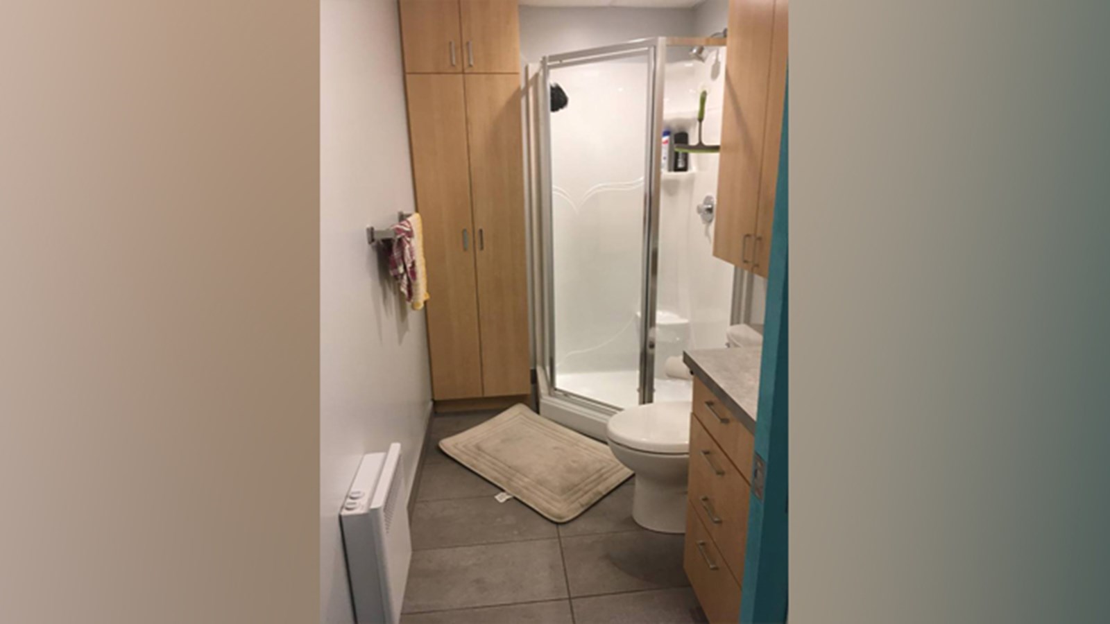 La toilette complète d'une unité.