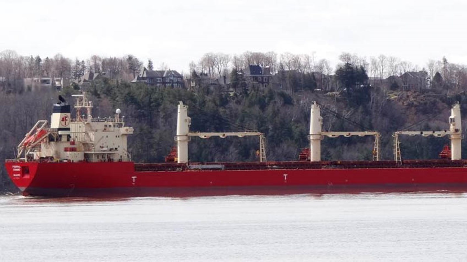 Le paquebot impliqué dans l'incident transportait 23 100 tonnes de blé au moment des faits.