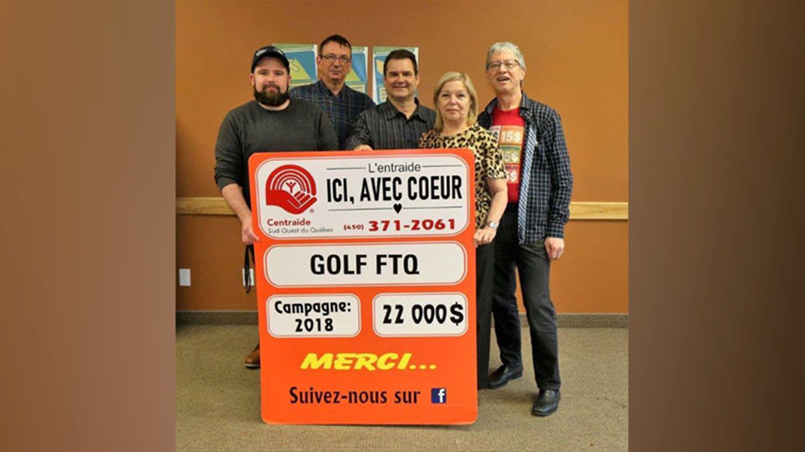 La FTQ remet 22 000$ à Centraide Sud-Ouest et Centraide Richelieu-Yamaska