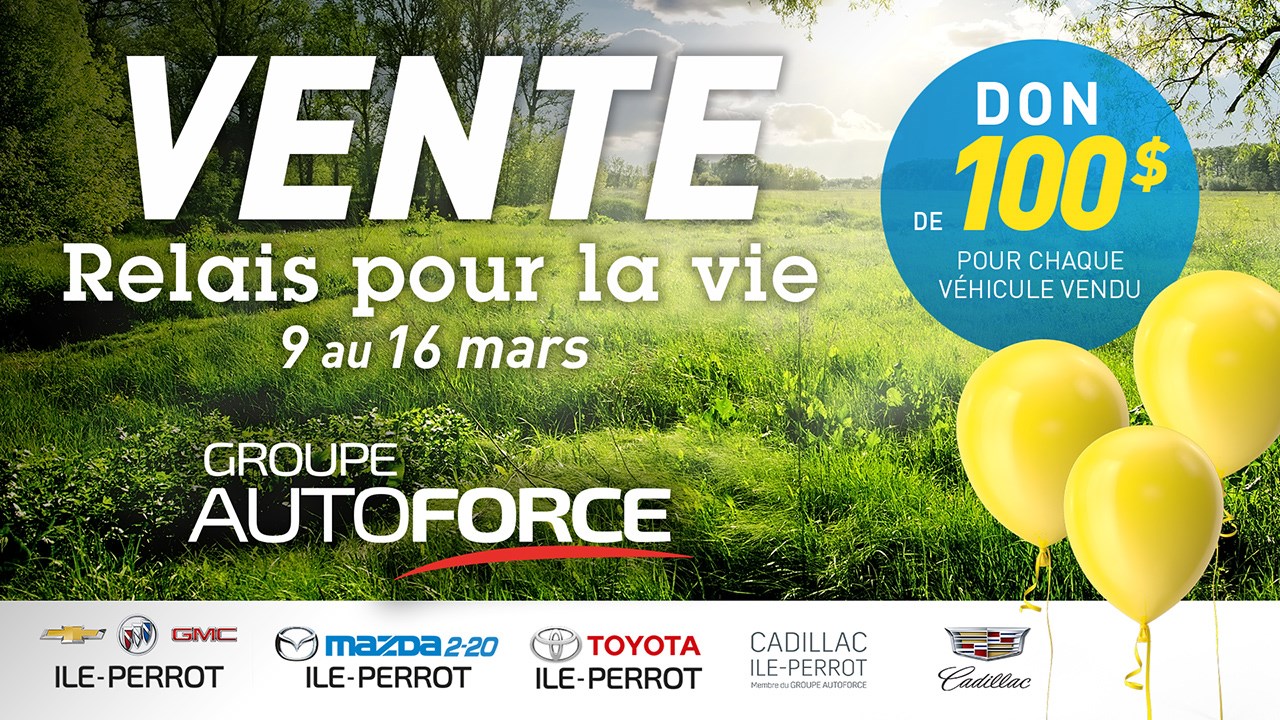Groupe AutoForce : Don de 100 $ au Relais pour la vie pour chaque véhicule vendu