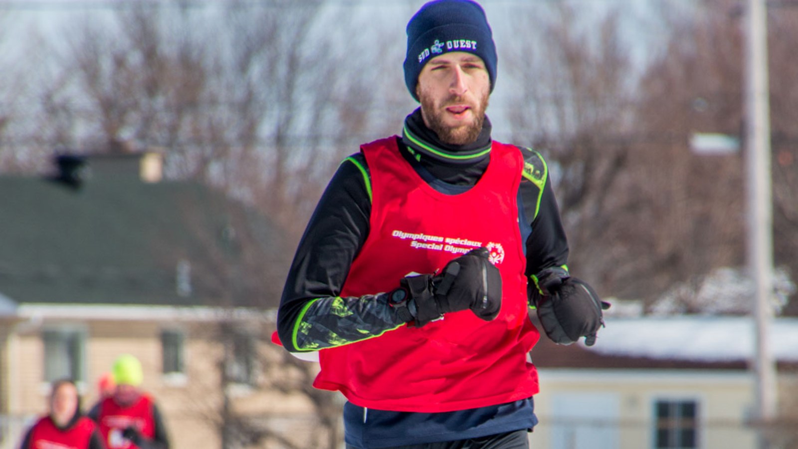 Sébastien Hamel Bourdeau a mis la main sur la médaille d'or en raquette 5 km.