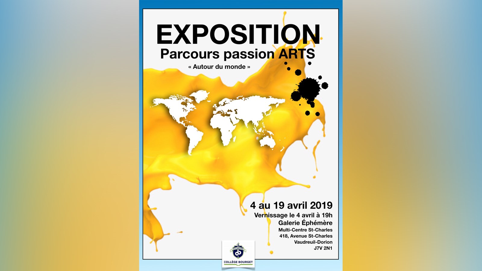 Le talent artistique des élèves du Collège Bourget est exposé au Multi-Centre Saint-Charles dès ce soir