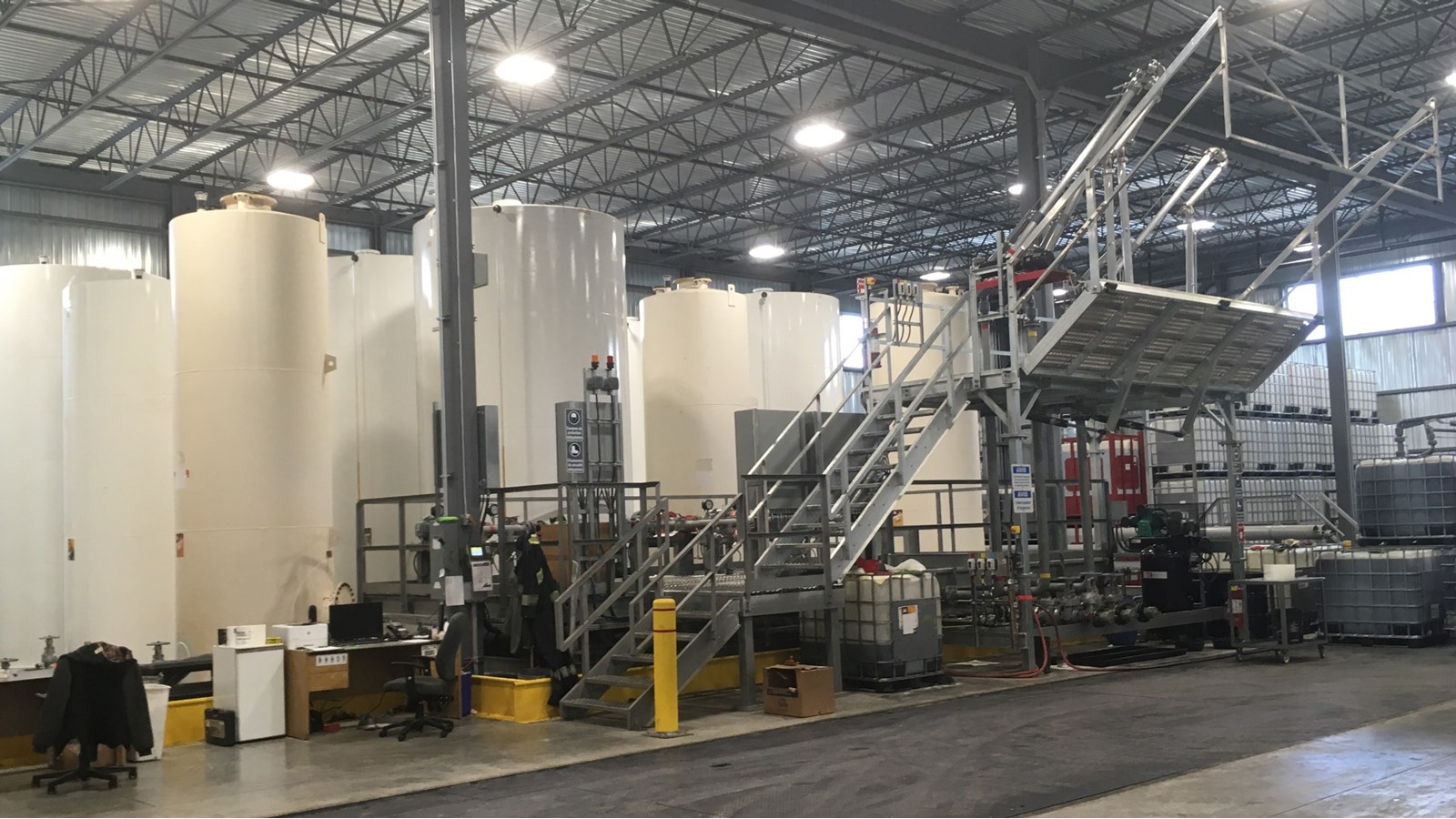 La section en vrac des locaux de Salaberry-de-Valleyfield permet à l'entreprise de livrer ce type de marchandise depuis le 1er janvier dernier. Au total, 80 % de ses livraisons sont constituées de marchandises en vrac contre 20 % pour les produits emballés.