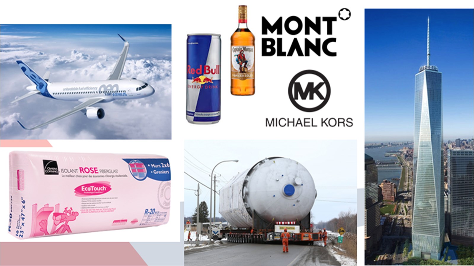 Plusieurs produits ou objets de renommée mondiale contiennent des composantes ou ingrédients fabriqués à Salaberry-de-Valleyfield.