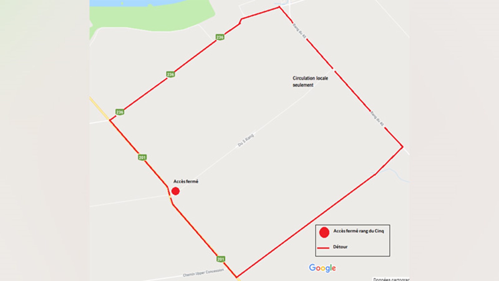 Entraves routières à venir à Saint-Stanislas-de-Kostka