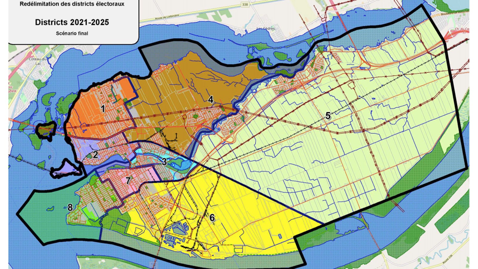 Nouveaux districts électoraux à Salaberry-de-Valleyfield à l'aube de novembre 2021