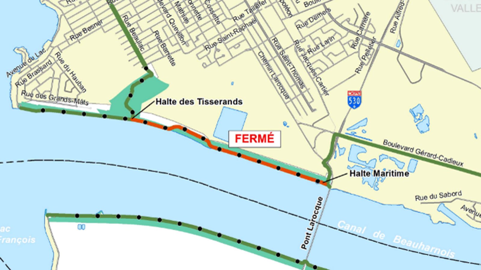 Fermeture le 8 septembre d'un tronçon de la piste cyclable