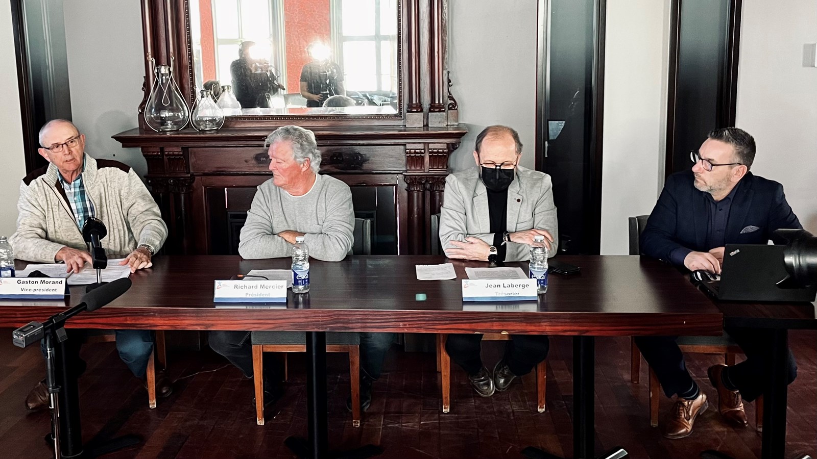 De gauche à droite : Gaston Morand, Richard Mercier, Jean Laberge et Mario Hébert.