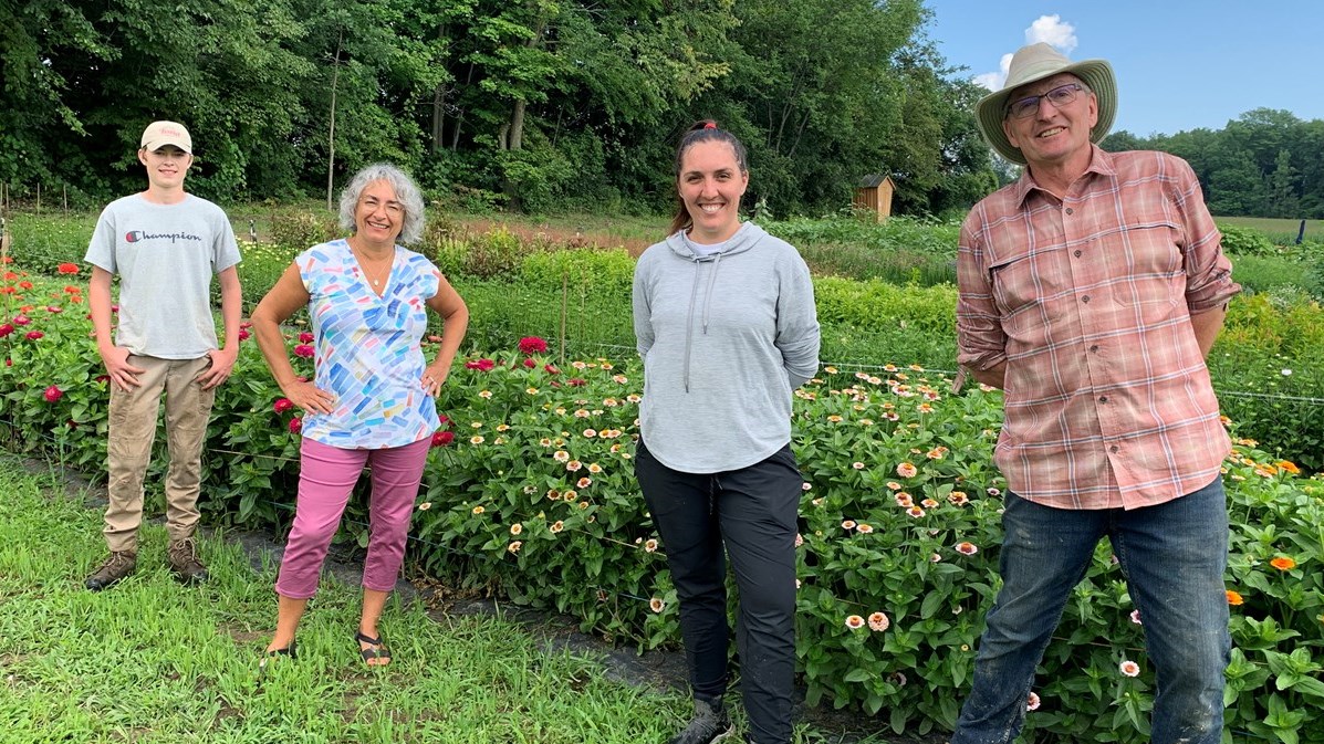 Photo d’archives prise Au Beau pré, ferme florale à Saint-Anicet, qui a bénéficié du programme à l’été 2021.