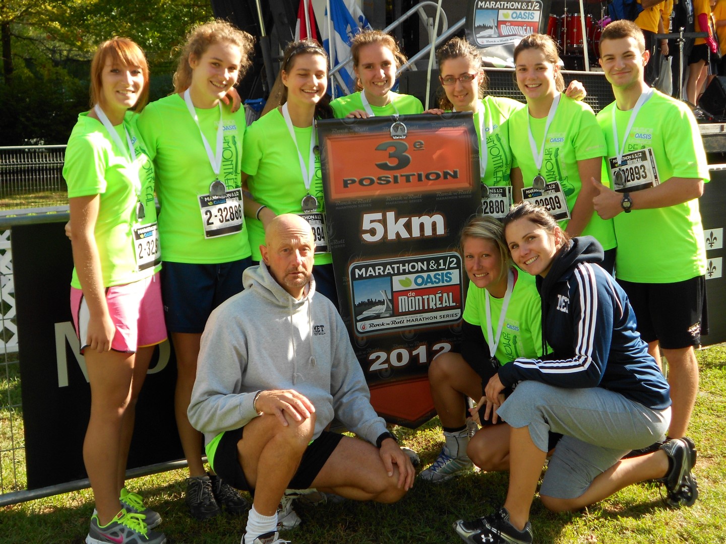 L’équipe de coureurs du MET a gagné la troisième position au « défi 5 km étudiant »