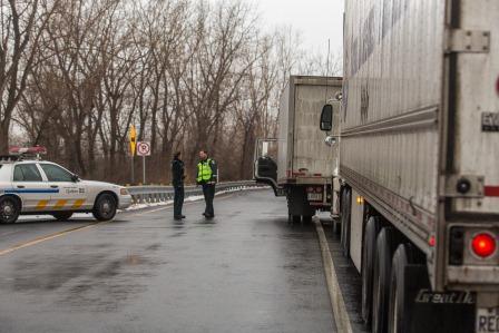 Plus de la moitié des camionneurs épinglés par les contrôleurs routiers dans la région, entre 2008 et 2013, circulaient sur le territoire de la Ville de Chambly.