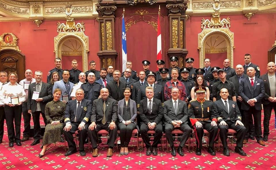Huit personnes de la Montérégie couronnées d'honneurs lors de la Journée nationale de reconnaissance des Pompiers