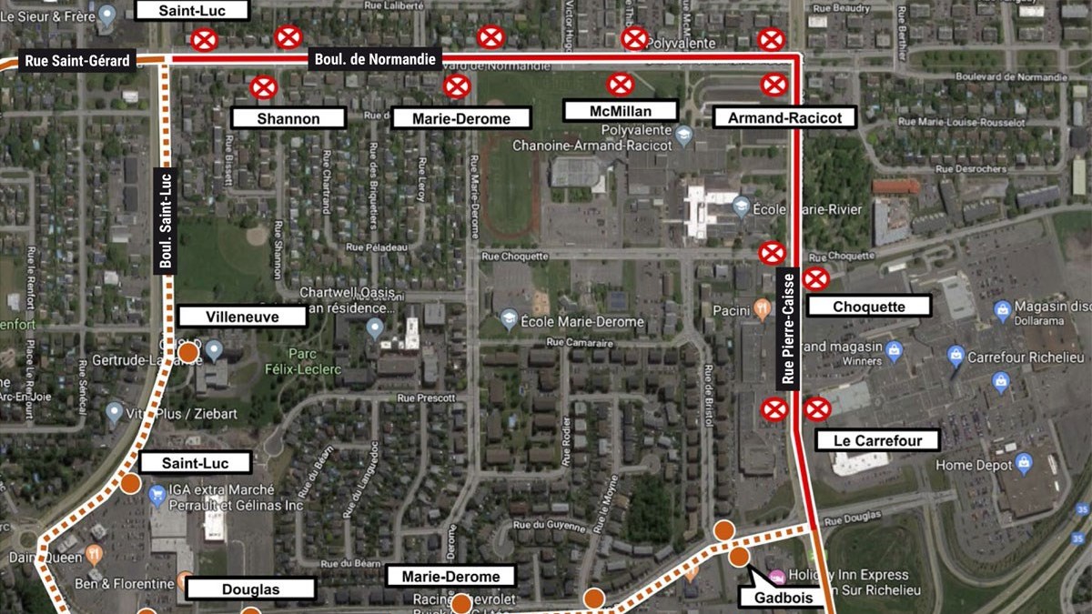 Transport en commun : modification projetée de la ligne orange à Saint-Jean-sur-Richelieu